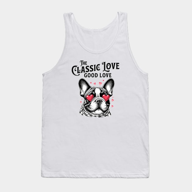 Pug puppy in Love Print art illustration Puppy Valentines gifts Tank Top by Casually Fashion Store